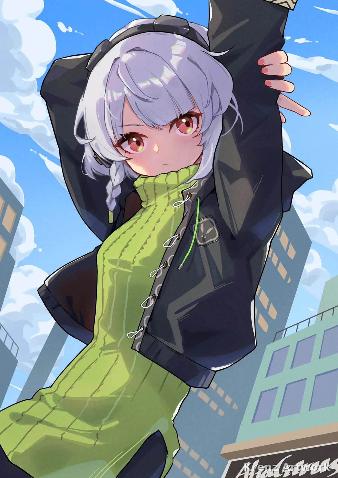 冬季蜜柑 — 人物情境插圖